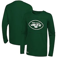 Men's Green New York Jets Side Drill Long Sleeve T-Shirt