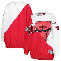 Women's Tommy Jeans Red/White Chicago Bulls Ariel Pullover Sweatshirt