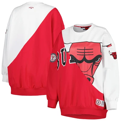 Women's Tommy Jeans Red/White Chicago Bulls Ariel Pullover Sweatshirt