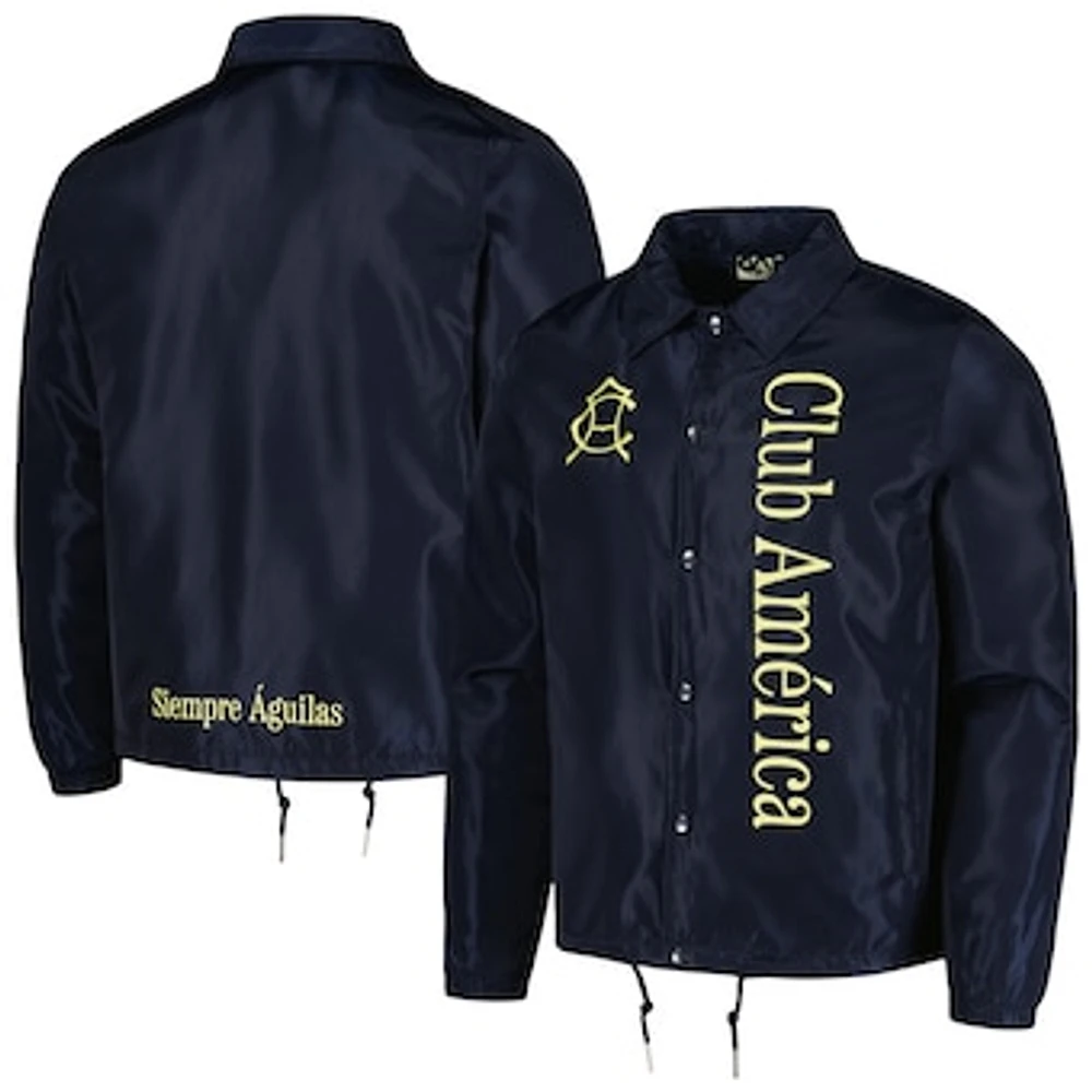 Men's Navy Club America Coaches Full-Snap Jacket