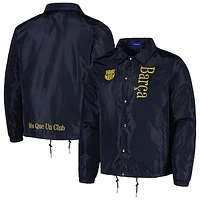 Men's Navy Barcelona Coaches Full-Snap Jacket