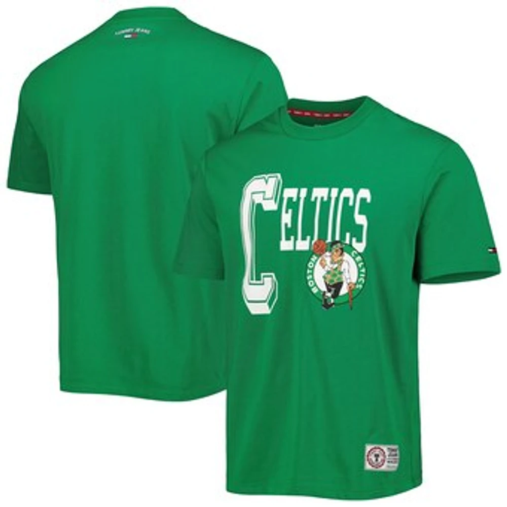 Men's Tommy Jeans Kelly Green Boston Celtics Mel Varsity T-Shirt