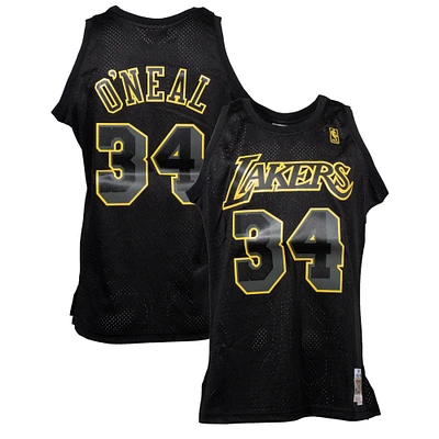 Men's Mitchell & Ness Shaquille O'Neal Black Los Angeles Lakers 19997/98 Hardwood Classics Dynamic Swingman Jersey