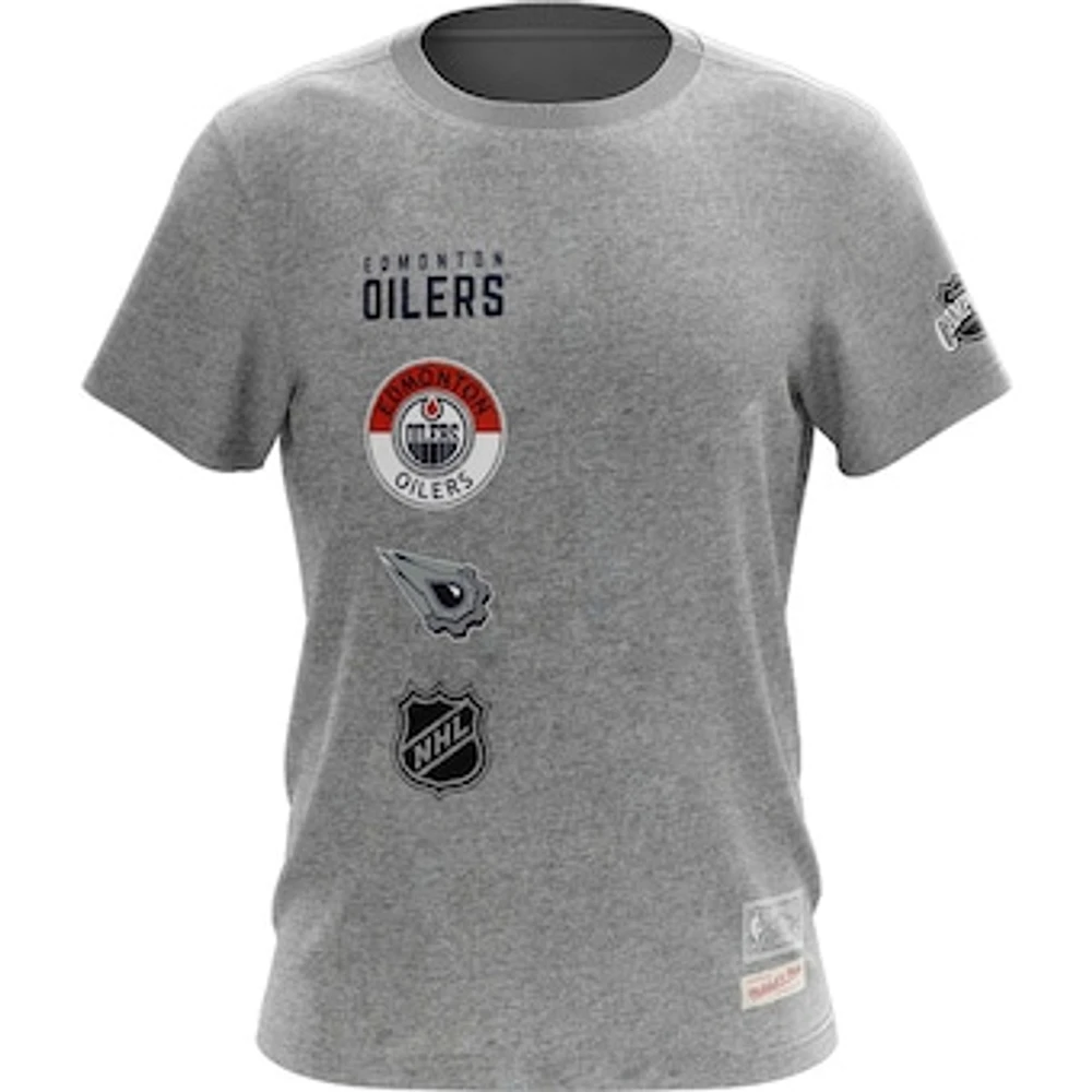 Men's Mitchell & Ness Heather Gray Edmonton Oilers City Collection T-Shirt