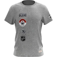 Men's Mitchell & Ness Heather Gray Edmonton Oilers City Collection T-Shirt