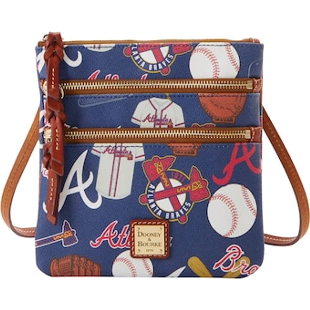 Dooney & Bourke Atlanta Braves Game Day Triple Zip Crossbody Purse