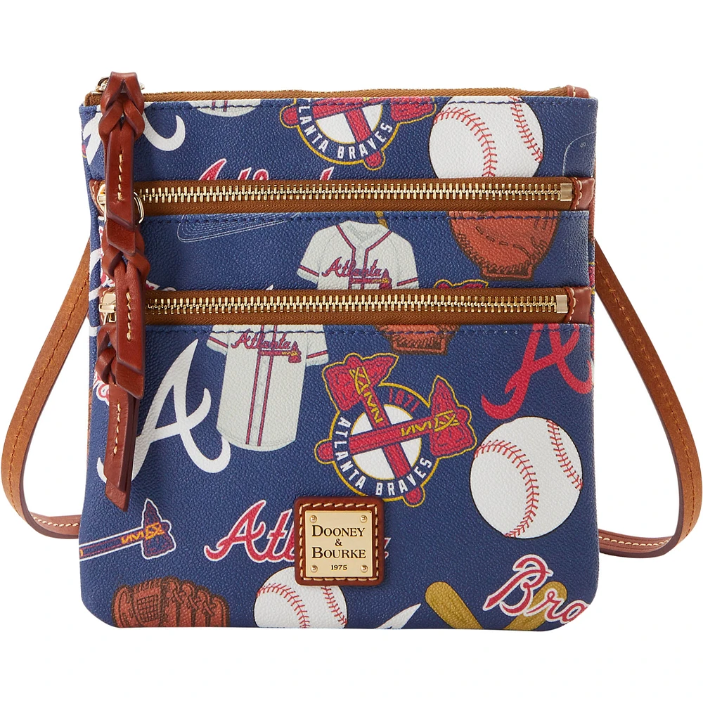 Dooney & Bourke Atlanta Braves Game Day Triple Zip Crossbody Purse