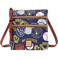 Dooney & Bourke Milwaukee Brewers Game Day Triple Zip Crossbody Purse