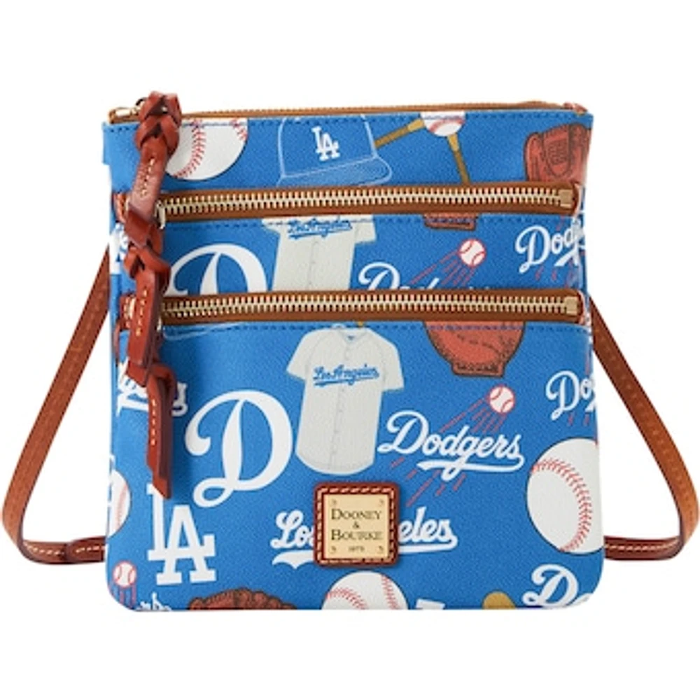 Dooney & Bourke Los Angeles Dodgers Game Day Triple Zip Crossbody Purse