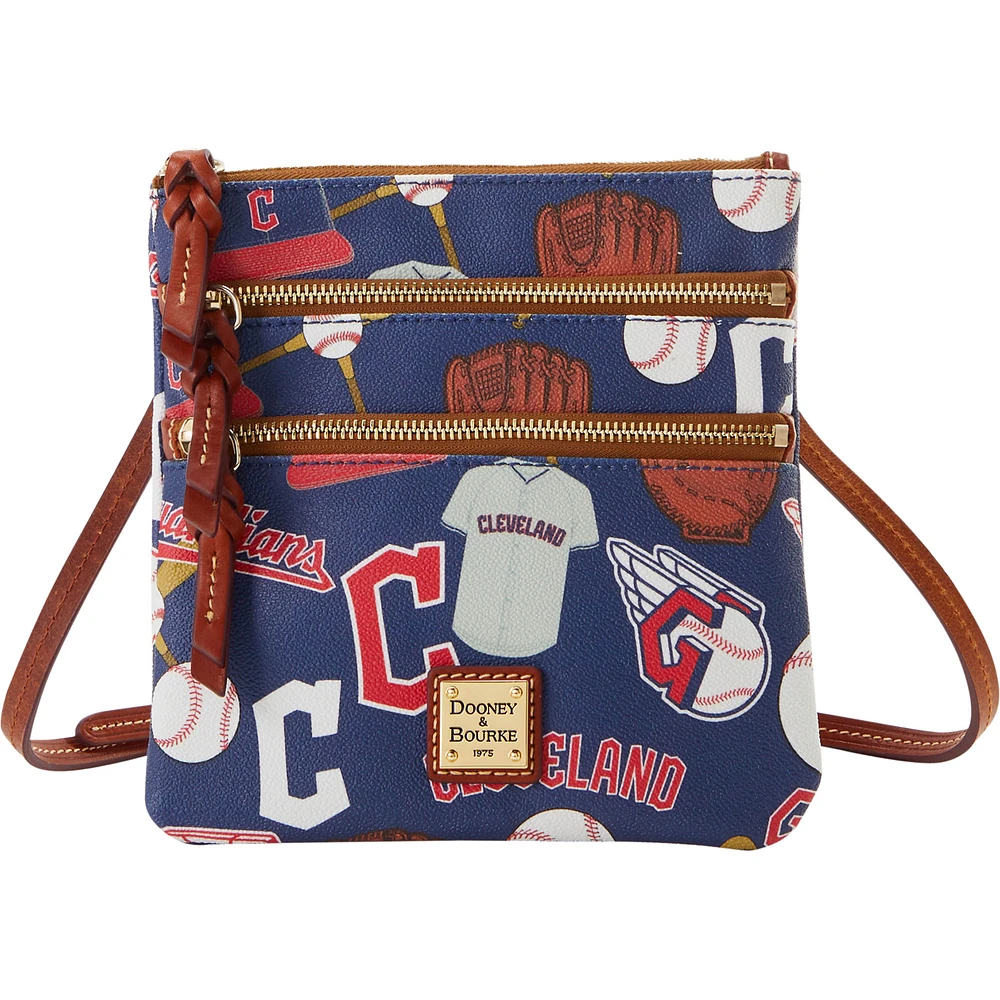 Dooney & Bourke Cleveland Guardians Game Day Triple Zip Crossbody Purse