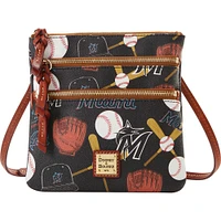 Dooney & Bourke Miami Marlins Game Day Triple Zip Crossbody Purse