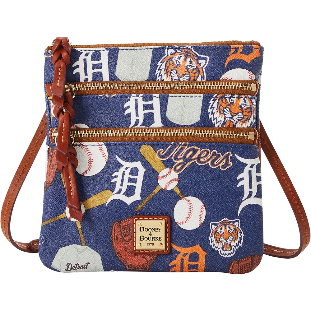 Dooney & Bourke Detroit Tigers Game Day Triple Zip Crossbody Purse