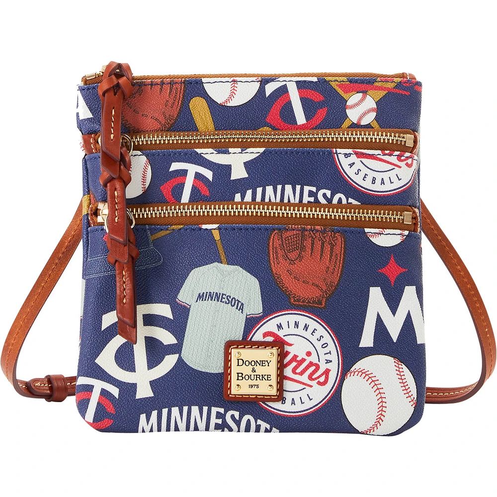 Dooney & Bourke Minnesota Twins Game Day Triple Zip Crossbody Purse