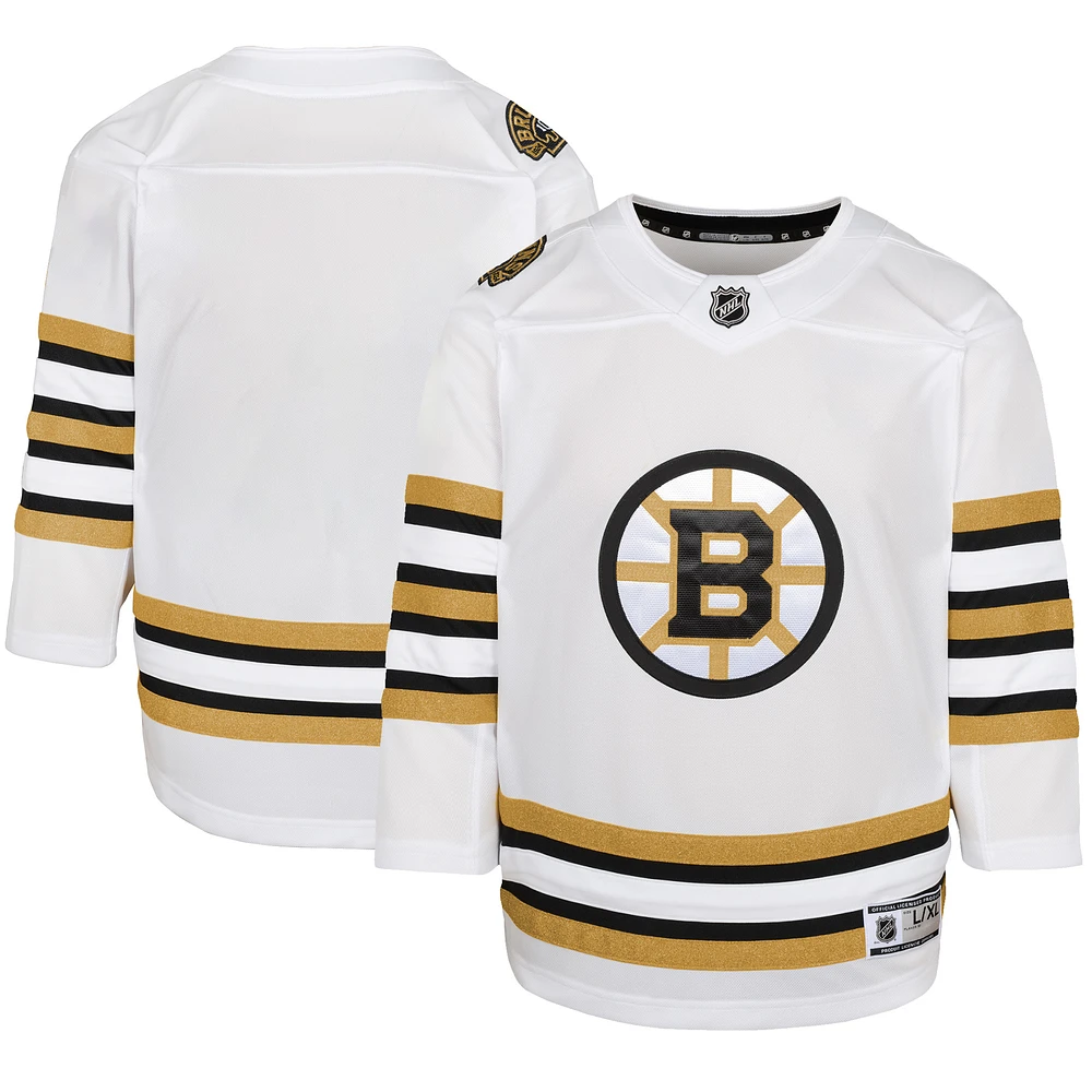 Youth  White Boston Bruins 100th Anniversary Premier Jersey