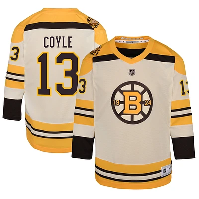 Youth Charlie Coyle Cream Boston Bruins 100th Anniversary Replica Player Jersey