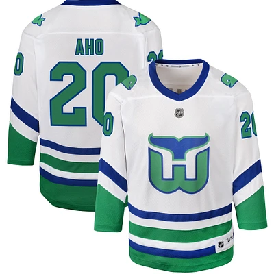 Youth Sebastian Aho White Carolina Hurricanes Whalers Replica Jersey