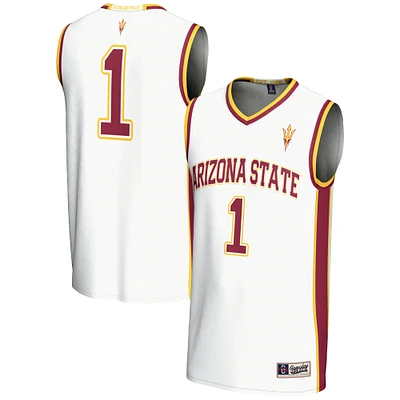 Male GameDay Greats #1  White Arizona State Sun Devils Lightweight Basketball Jersey
