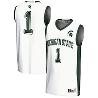 Male GameDay Greats #1  White Michigan State Spartans Lightweight Basketball Jersey