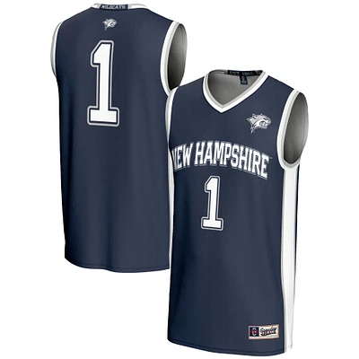 Male GameDay Greats #1  Blue New Hampshire Wildcats Lightweight Basketball Jersey