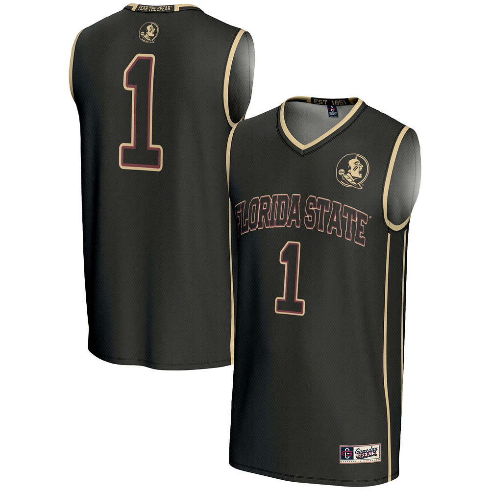 Youth GameDay Greats Black #1 Florida State Seminoles Lightweight Basketball Jersey