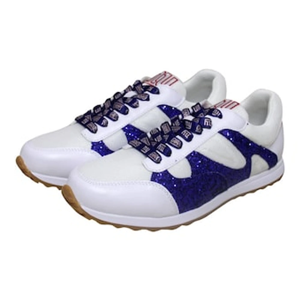 Women's Cuce  White New York Giants Glitter Sneakers