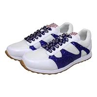 Women's Cuce  White New York Giants Glitter Sneakers