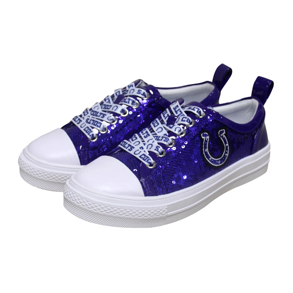 Women's Cuce Royal Indianapolis Colts Team Sequin Sneakers