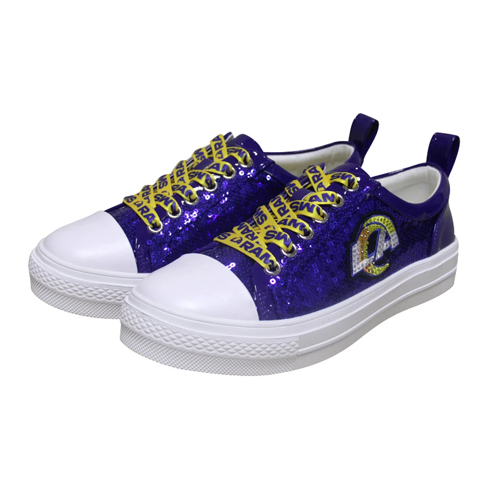 Women's Cuce Royal Los Angeles Rams Team Sequin Sneakers