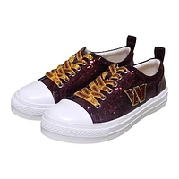 Women's Cuce Burgundy Washington Commanders Team Sequin Sneakers