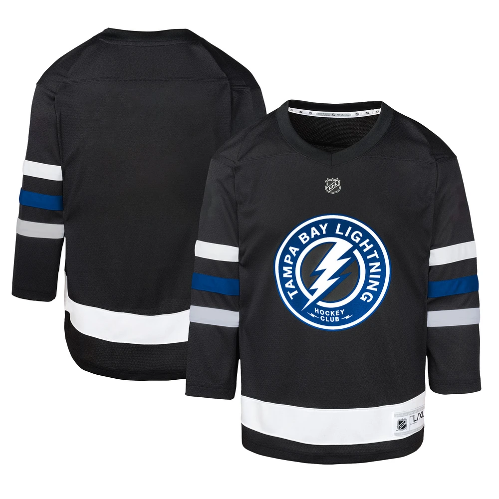 Toddler Black Tampa Bay Lightning Alternate Replica Jersey