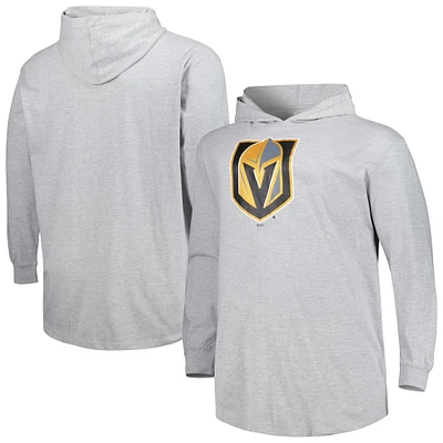 Men's Heather Gray Vegas Golden Knights Big & Tall Pullover Hoodie