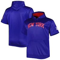 Men's Royal New York Rangers Big & Tall Logo Short Sleeve Hoodie