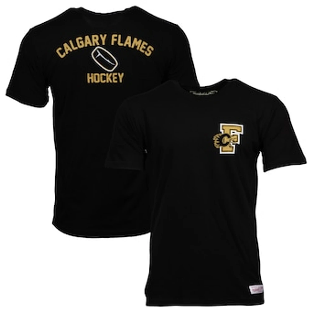 Men's Mitchell & Ness Black Calgary Flames Eye Of The Tiger T-Shirt