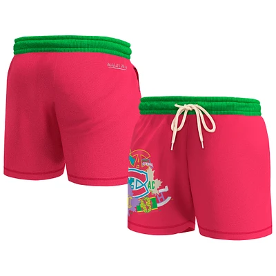 Men's Mitchell & Ness Pink Montreal Canadiens  Party Mix Shorts