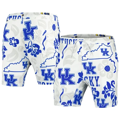 Men's Wes & Willy  White Kentucky Wildcats Vault Tech Swimming Trunks