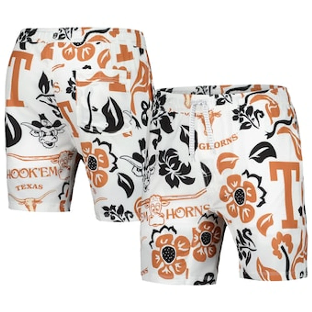 Men's Wes & Willy  White Texas Longhorns Vault Tech Swimming Trunks