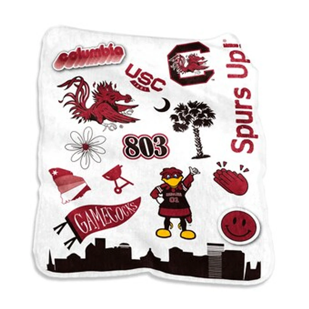 South Carolina Gamecocks 50'' x 60'' Native Raschel Plush Throw Blanket