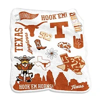 Texas Longhorns 50'' x 60'' Native Raschel Plush Throw Blanket