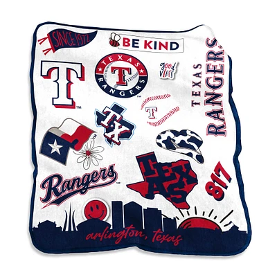 Texas Rangers 50'' x 60'' Native Raschel Plush Throw Blanket