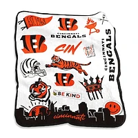 Cincinnati Bengals 50'' x 60'' Native Raschel Plush Throw Blanket