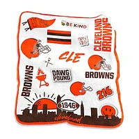 Cleveland Browns 50'' x 60'' Native Raschel Plush Throw Blanket