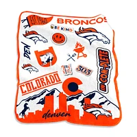 Denver Broncos 50'' x 60'' Native Raschel Plush Throw Blanket