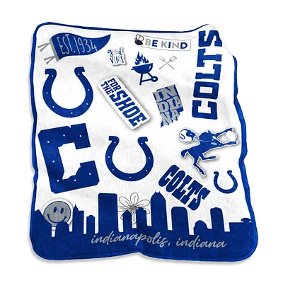 Indianapolis Colts 50'' x 60'' Native Raschel Plush Throw Blanket