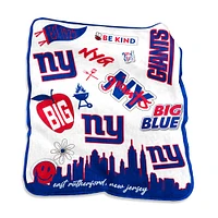 New York Giants 50'' x 60'' Native Raschel Plush Throw Blanket