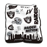 Las Vegas Raiders 50'' x 60'' Native Raschel Plush Throw Blanket