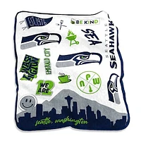 Seattle Seahawks 50'' x 60'' Native Raschel Plush Throw Blanket