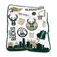 Milwaukee Bucks 50'' x 60'' Native Raschel Plush Throw Blanket