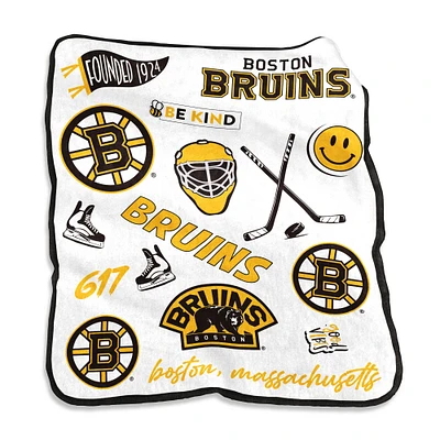 Boston Bruins 50'' x 60'' Native Raschel Plush Throw Blanket