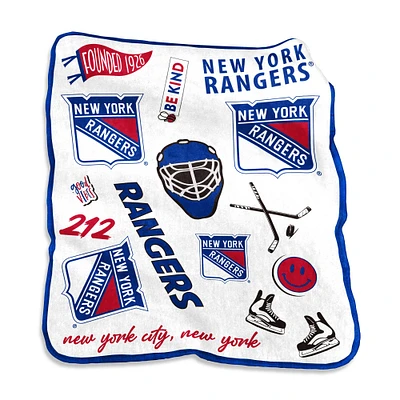 New York Rangers 50'' x 60'' Native Raschel Plush Throw Blanket