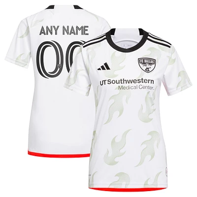 Women's adidas White FC Dallas 2023 Burn Baby Replica Custom Jersey